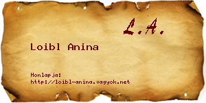 Loibl Anina névjegykártya